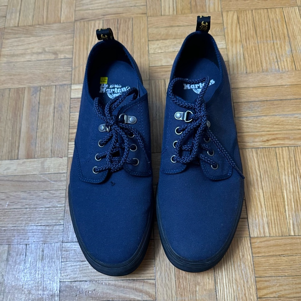 90% New Dr. Martens Navy Canvas Sneakers 11M